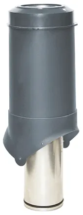 Выход вентиляции Krovent Pipe-VT 125 изолированный серый