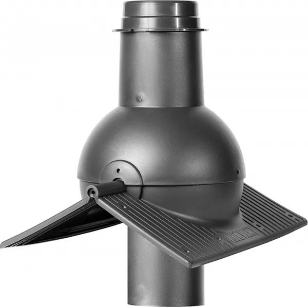 Выход канализации коньковый Krovent Pipe-cone серый
