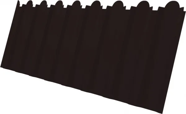 Профнастил С20B фигурный Grand Line 0,45 Drap RAL 9005 черный