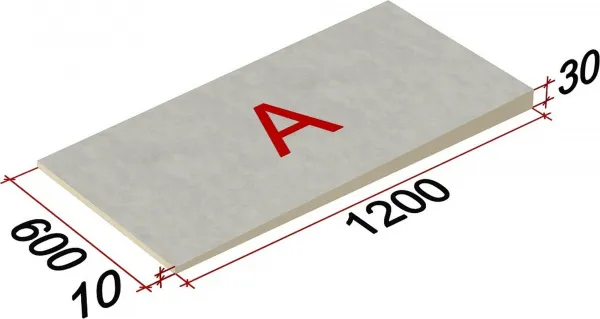 Плита теплоизоляционная PIR SLOPE1,7%(А) СХМ/СХМ 1200х600х10-30 (20,160м2)