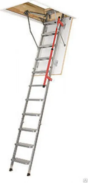 Лестница чердачная складная FAKRO LML Lux 70х120/280 (металлическая, с телескопическими наконечниками)