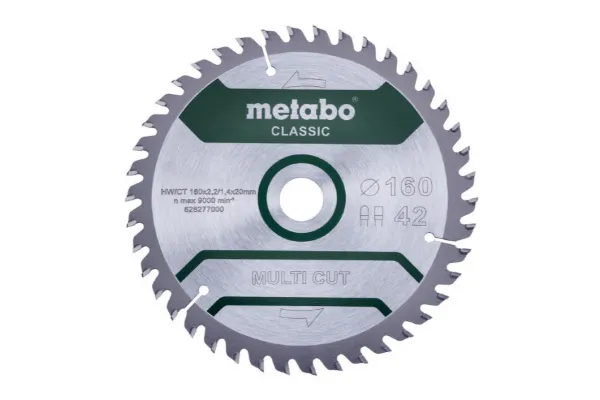 Диск пильный Multi Cut Classic (160x20мм; 42Z; FZ/TZ 10) Metabo 628277000