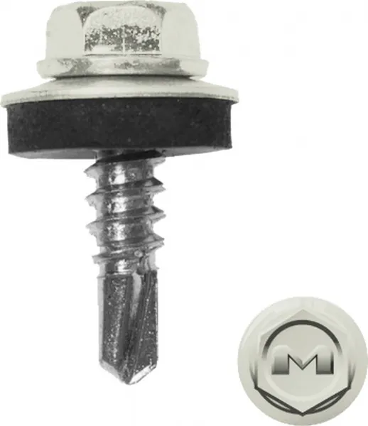 Саморез по металлу Daxmer 5,5х19 RAL 9002 (250) сверло №3