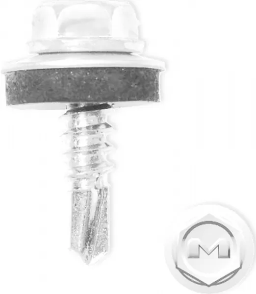 Саморез по металлу Daxmer 5,5х19 RAL 9003 (250) сверло №3