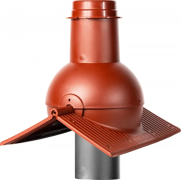 Выход канализации коньковый Krovent Pipe-cone красно-коричневый