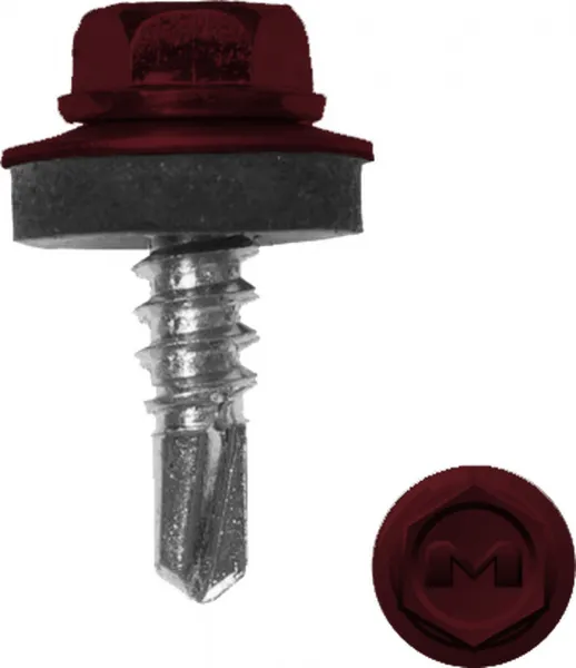 Саморез по металлу Daxmer 5,5х19 RAL 3005 (250) сверло №3