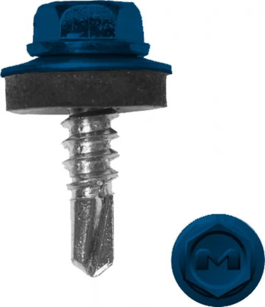Саморез по металлу Daxmer 5,5х19 RAL 5005 (250) сверло №3