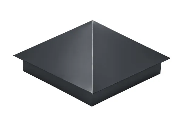 Колпак на столб 390х390мм 0,45 ПЭ RAL 7024 мокрый асфальт