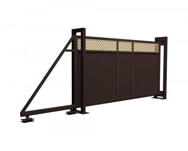 Ворота откатные Estet Plus 2,0х4,5 RAL RR 32/1014