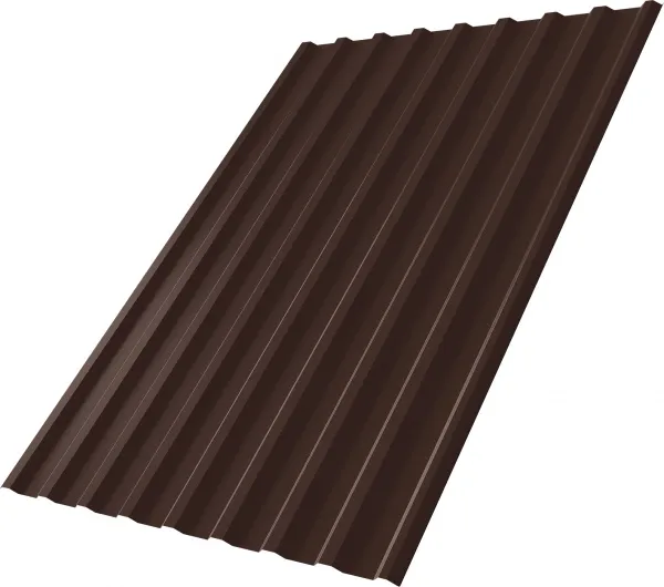 Профнастил С20R Grand Line 0,5 Сатин матовый ТХ RAL 8017 шоколад DRIPSTOP
