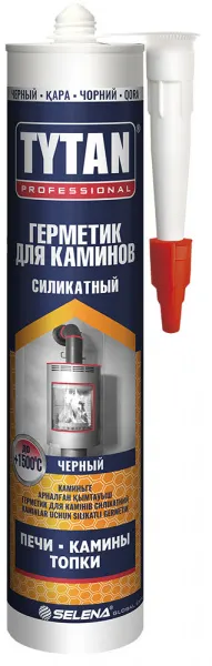 Герметик Tytan Professional силикатный для каминов 280мл черный (55498)