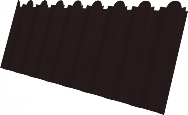 Профнастил С20B фигурный Grand Line 0,45 Drap RAL 9005 черный
