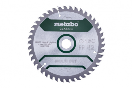 Диск пильный Multi Cut Classic (160x20мм; 42Z; FZ/TZ 10) Metabo 628277000