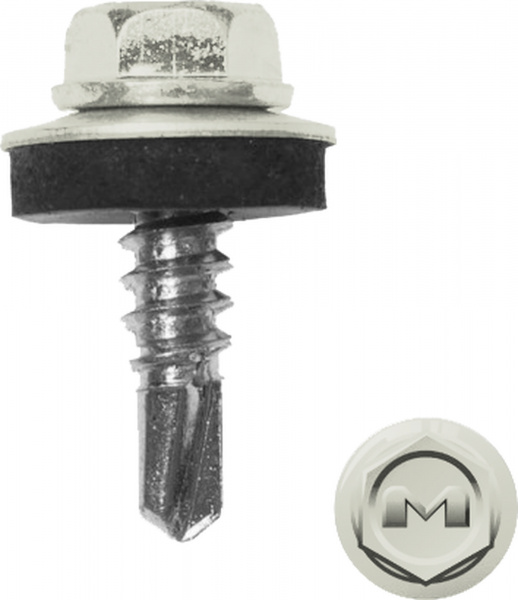 Саморез по металлу Daxmer 5,5х19 RAL 9002 (250) сверло №3