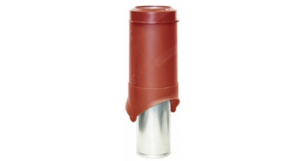 Выход канализации Krovent Pipe-VT 125/100 изолированный красный