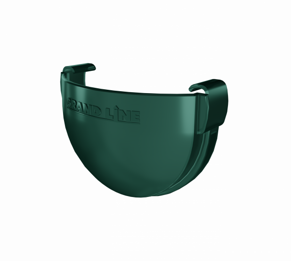 Заглушка желоба Дизайн 135мм ПВХ Grand Line RAL 6005 зеленый