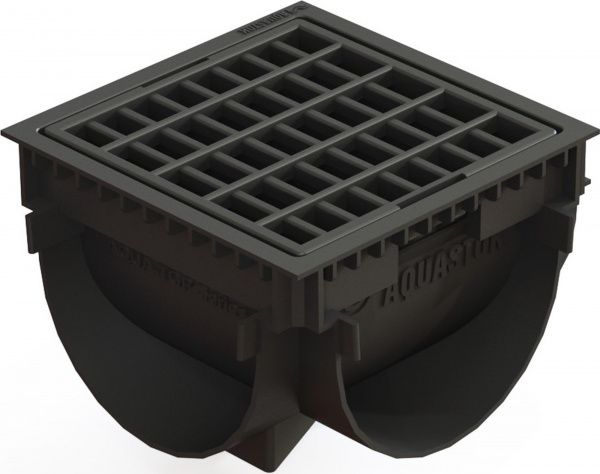 Поворот Аquastok AQUA-TOP Series X с пластиковой решеткой (комплект) H90, класс нагрузки А, 136х136х90 (1096х)