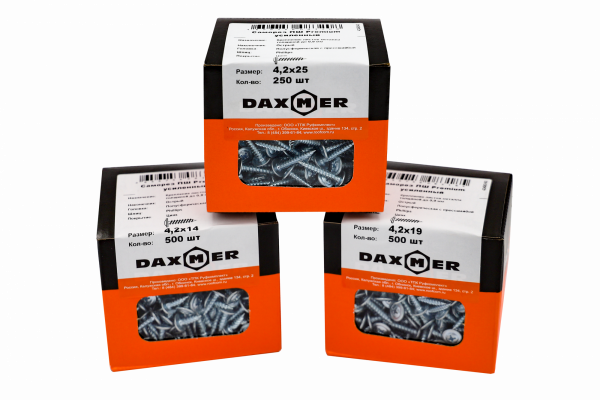 Саморез ПШ Daxmer Premium 4,2х32 (250шт) шлиц PH2, цинк