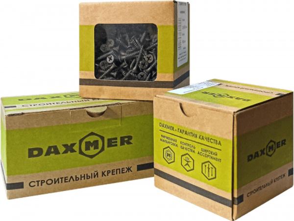Саморез ГКМ Daxmer Premium 3,5х25 (500шт) шлиц PH2, фосфатированный